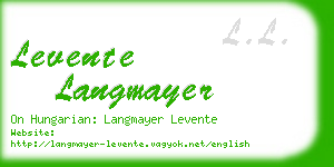 levente langmayer business card